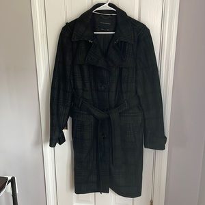 Banana Republic Womens Wool Belted Pea Coat Size XL
